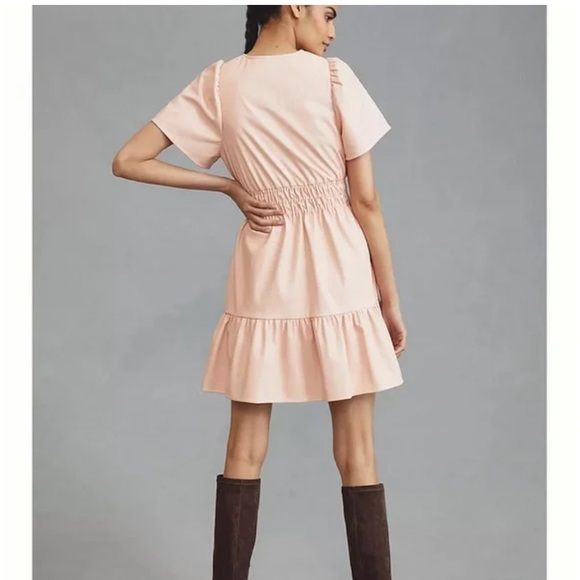 ANTHROPOLOGIE Somerset Mini Dress Faux Leather Edition - Picture 3 of 13